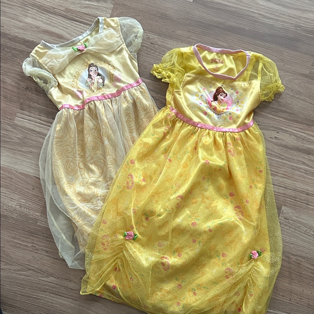 Disney Belle Princess Dresses with Character Print- 3T & 4T